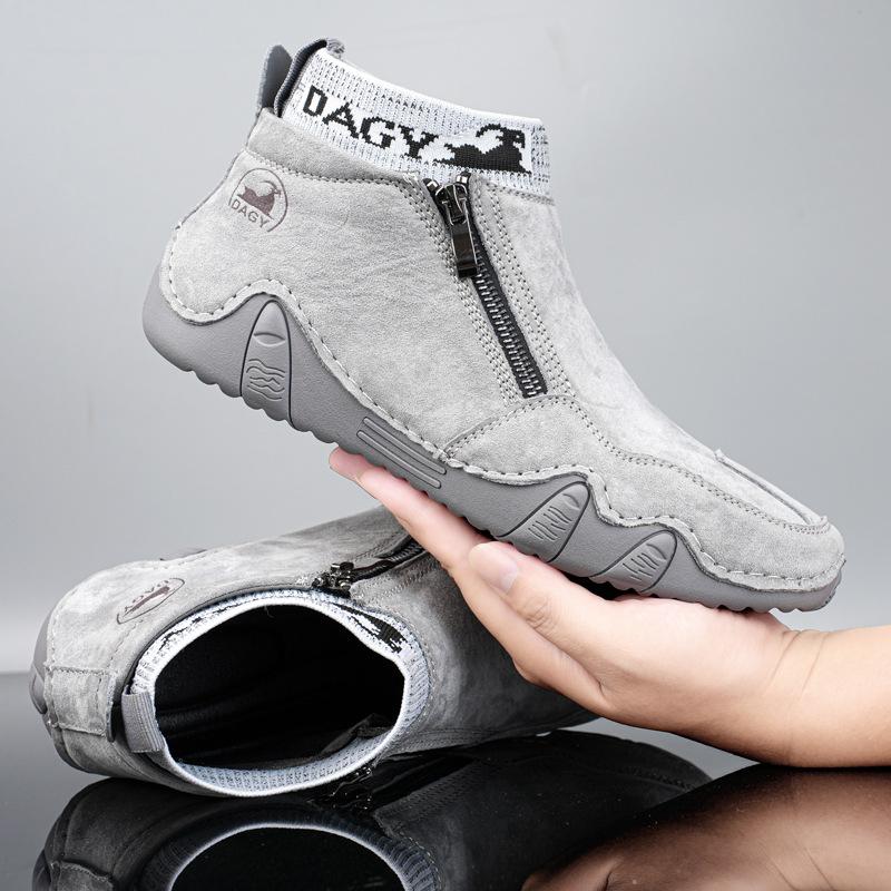DAGY popular retro style Martin boots men's leather large size men's shoes high top wear-resistant outdoor rest