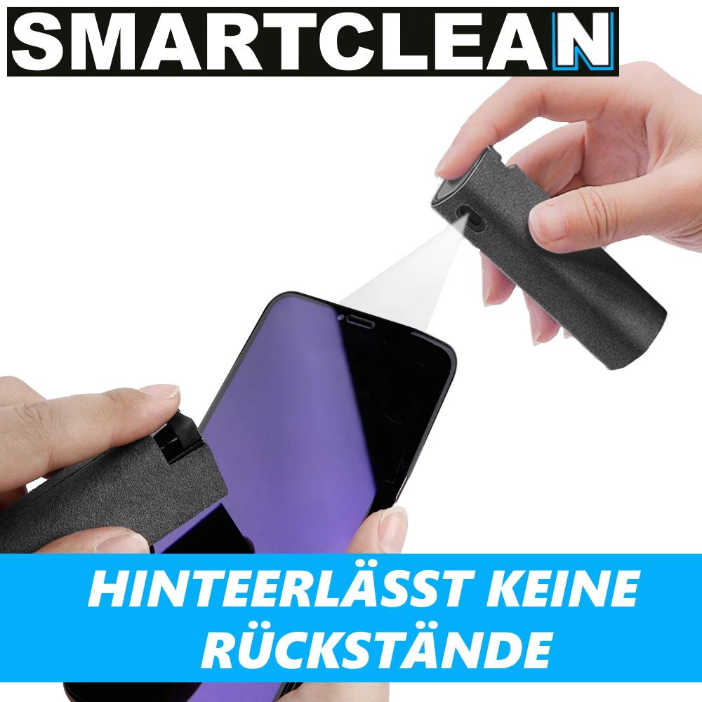 Čisticí sprej SMARTCLEAN na displeje, lahvička s rozprašovačem, nano čistič displejů a mobilních telefonů