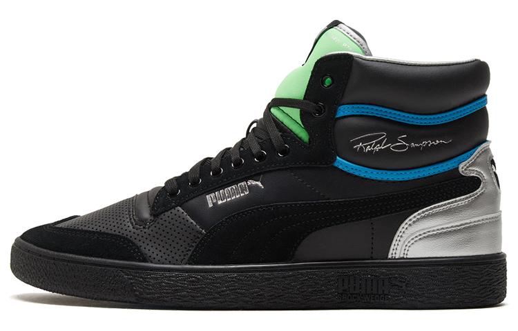 PUMA Ralph Sampson Mid Royal Black Elektro Green 374150-02 36