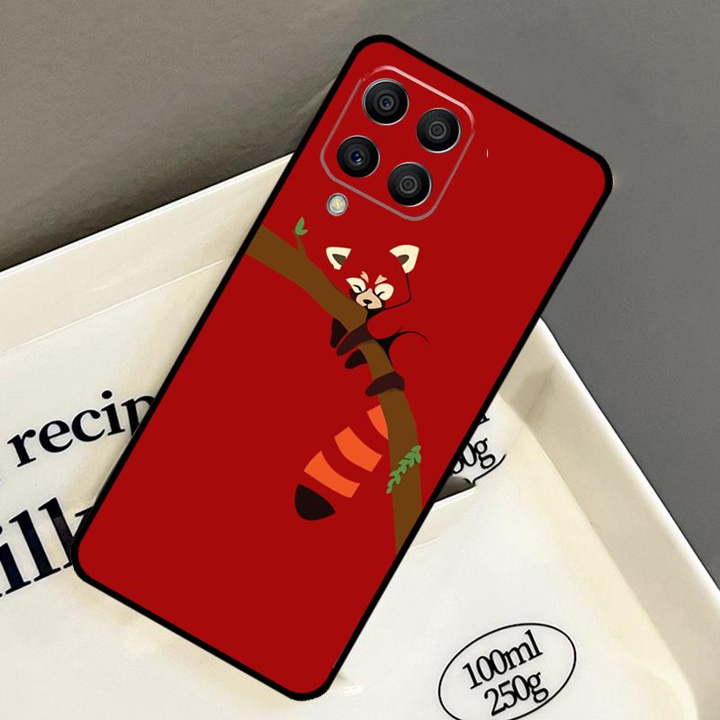 Red Panda Cute Animal Case For Samsung Galaxy M15 M55 M12 M13 M14 M54 M23 M16 M11 M21 M31 M20 M34 M52 M32 M36 M56