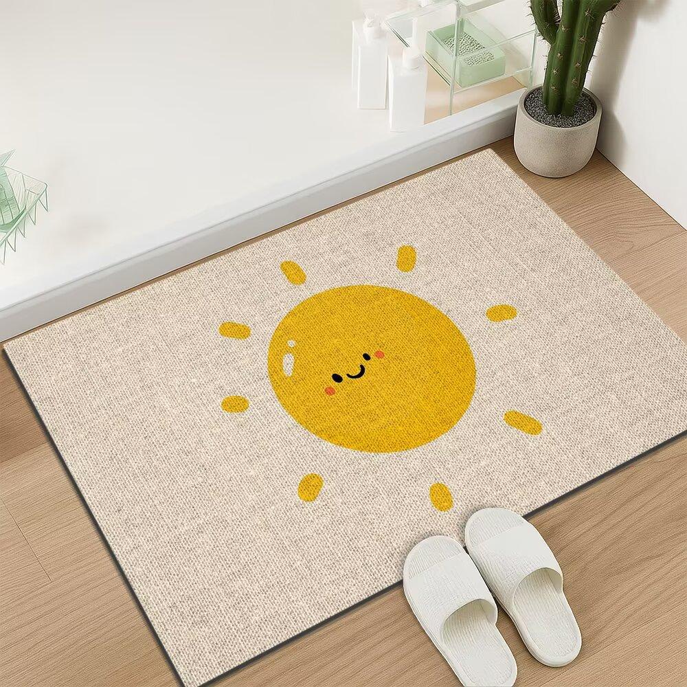 Entrance Linen Floor Mat Dirt Resistant and Non Slip Floor Mat Household Bathroom Floor Mat
