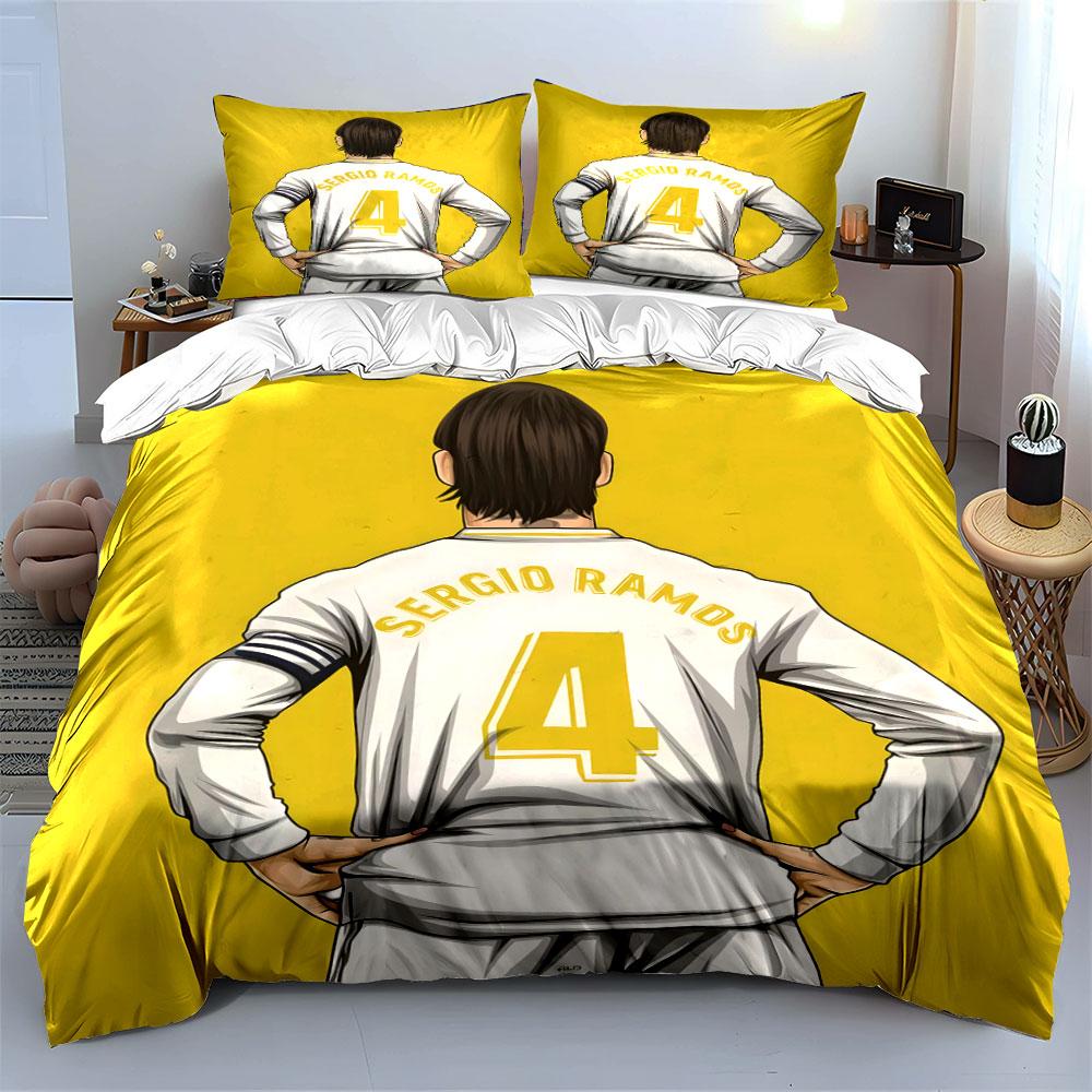 Illustration of Sergio Ramos. Bedding sets Duvet cover sets Duvet covers Pillowcases(1 * Duvet Cover 2 * Pillowcases without duvet insert)