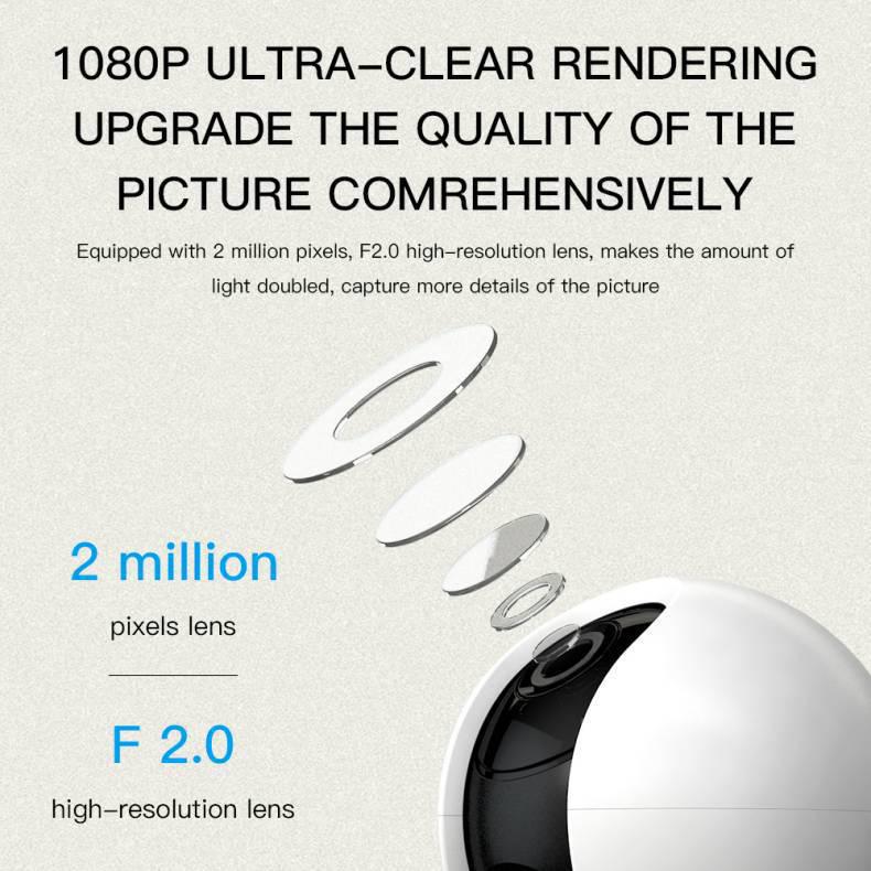 Tuya Smart 1080p Wireless 3MP Camera with Auto Tracking & Two-Way Audio