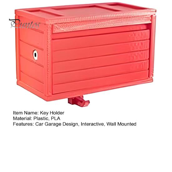 Bilgarasje Nøkkelholder med Åpnende Dør Veggmontert Nøkkelorganisator Dekorativ Nøkkelhenger for Hjeminngangsbruk Bilentusiast