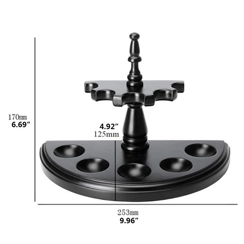  Wooden  Pipe Stand Rack Display Holder Suitable for 5 Smoking Pipes