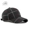 Wollmütze Herren Herbst und Winter neu Sonnenschutz Schirmmütze Damen klassisches Karomuster Hardtop Baseballkappe Tide