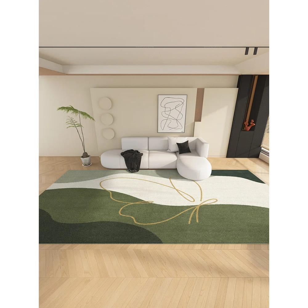 Leichte Luxusteppiche für Wohnzimmer Flauschiger Weicher Lounge Abstrakter Teppich Große Fläche Dick Schlafzimmer Deko Teppich Zuhause Plüsch Bodenmatte
