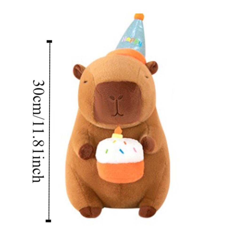 Cake Capybara Plush Doll Birthday Party Capybara Fluffty Doll Capybara Plush Toy  Home Decor