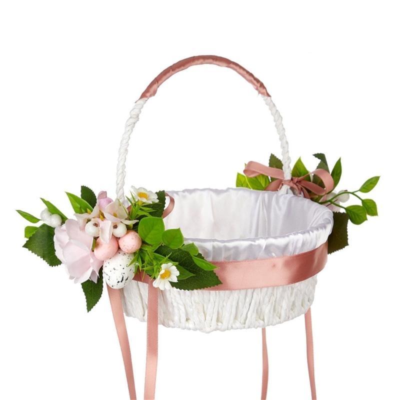 

Artificial Flower Basket for Weddings and Anniversaries Perfectly for Banquets рожевий