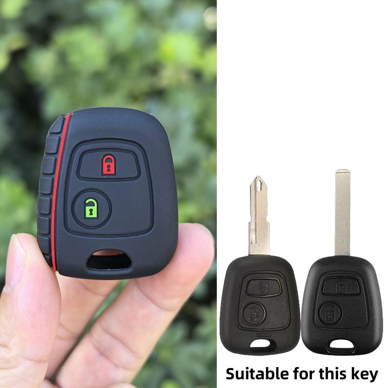

Защитная крышка брелка для Peugeot 206 107 207 307 2007 406 Partner Держатель для брелка для Citroen C3 C1 C2 Berlingo Чехол Колпачки чёрный