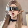 "Futuristic Sci-Fi Sunglasses: Halloween Tech-Inspired Hip-Hop Glasses for Nightclubs - Unisex Eye Masks".