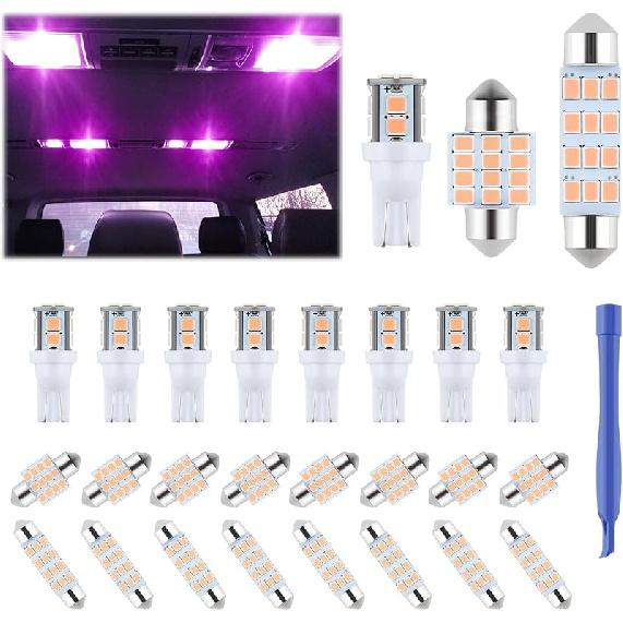 24 Pieces Dome Light LED Car Interior Bulb Kit Set 194 T10 DE3175 578 31Mm 42Mm Bulbs Interior Replacement Lights For Car Map License Plate Door Side
