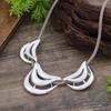 New hollow geometric line leather rope necklace women's creative high-end brushed geometric line neck chain