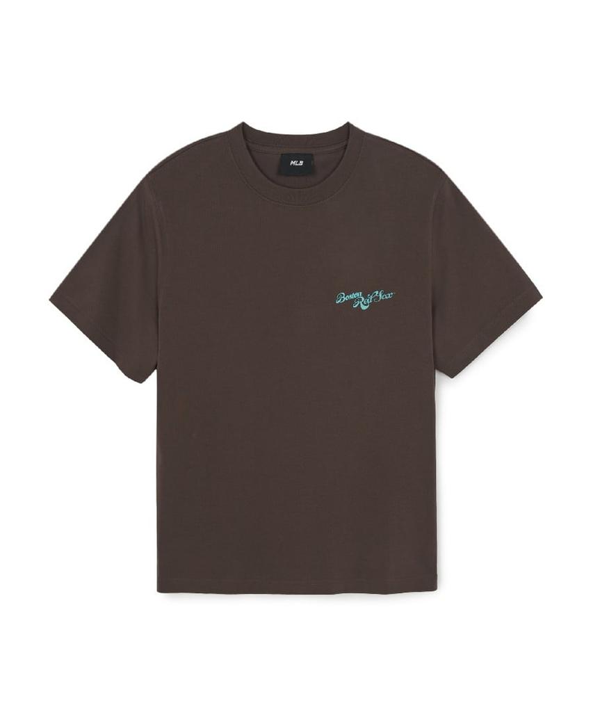 Emelbi Vintage Back Graphic Short Sleeve T-Shirt Bos (D.Brown)