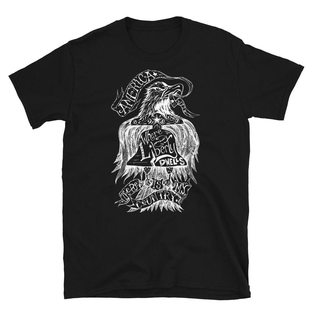 Liberty Eagle Ben Franklin Traditional Tattoo America Patriotic Shirt 1776 July 4XL