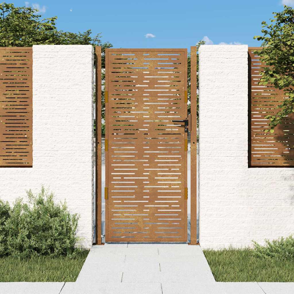 Garden Gate 100 X 175 Cm Corten Steel Square Design