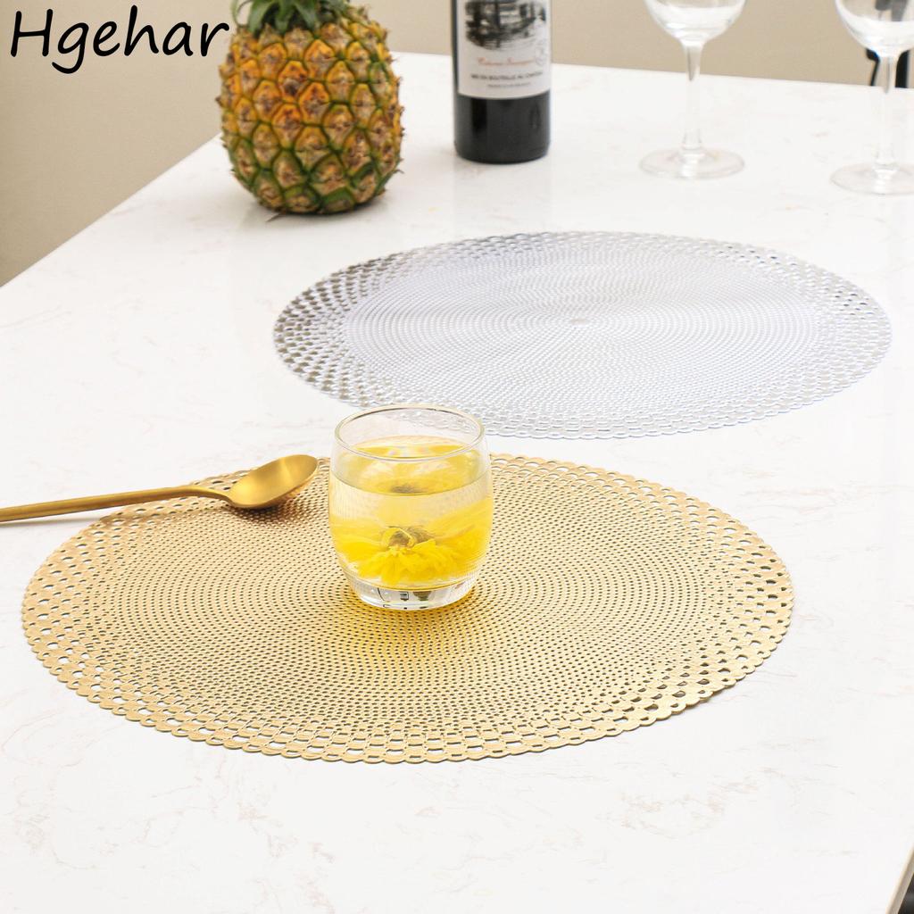 Europäische Runde Tischsets Haushalt Küche Wasserdicht Ölfest Rutschfest Isolierung Hitzebeständig Platzset Geschirruntersetzer