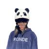 Cozy Panda-Style Faux Mink Fur Hat with Ear Protection and Scarf for Autumn/Winter