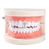 New Hip Hop Gold Braces Personalized Niche TeethGrillz Micro Zircon Cross Single Tooth Braces