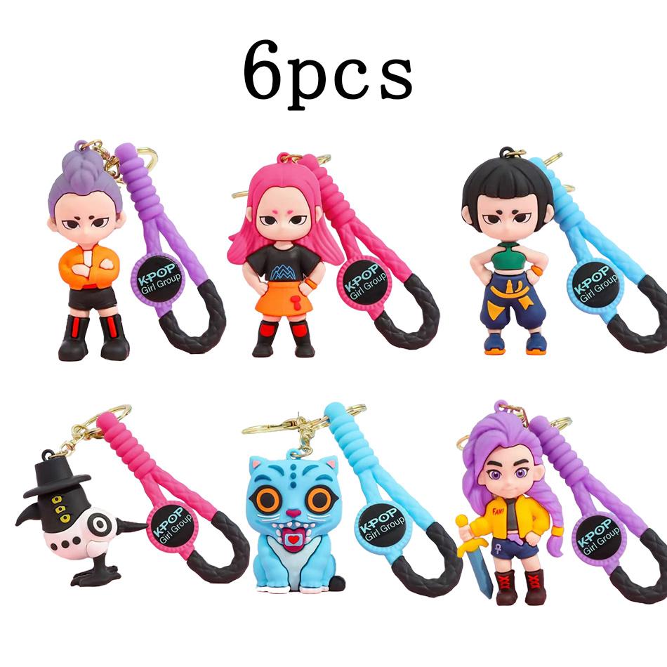 Anime Figure stage Kpop Demon Hunters Dolls Movie Keychain bag pendant PVC Cartoon  Collection Figures Model Toy For Kid Gift