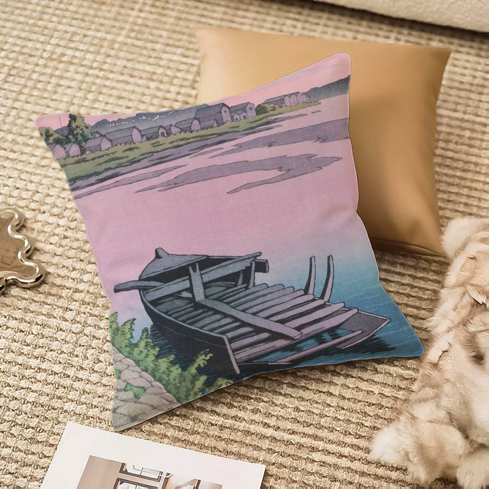 

H-asui K-kawases Pillow Case Anti-dustmite Invisible zipper Sofa Bed 12x12Inch