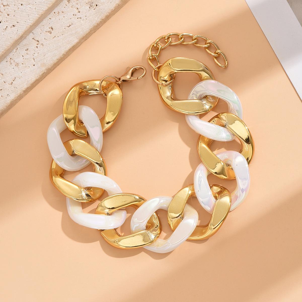 

Акриловый прозрачный звеньевой цветной браслет для женщин Богемия Подарки Аксессуары