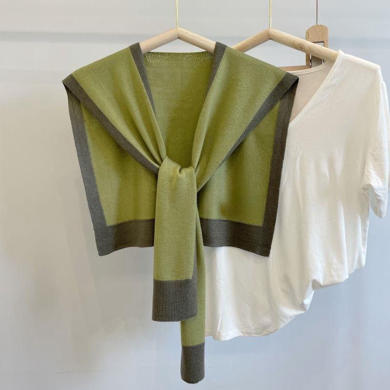 Elegant Women Color Block Shawl Lightweight Soft Warm & Breathable For All Seasons Versatile Stylish Wrap Chic Casual Wear