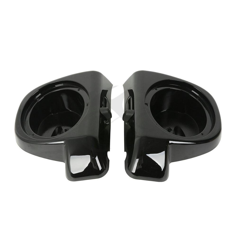 Motorcycle 6.5" Speaker Pod Boxes Lower Vented Fairing For Harley Touring Electra Glide Road King Street Glide 2014-2023