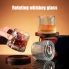 Drehbare Tumbler-Gläser, Rotierende Bier-Whiskey-Becher mit beschwertem Boden, 200ml Unzerbrechliche Bar-Gläser für Partygebrauch