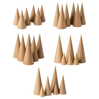 6 Stück Pappmaché-Kegel DIY Vielseitig Offene Unterseite für Bastelarbeiten für Scrapbooking Malerei Halloween-Dekorationen Verzieren