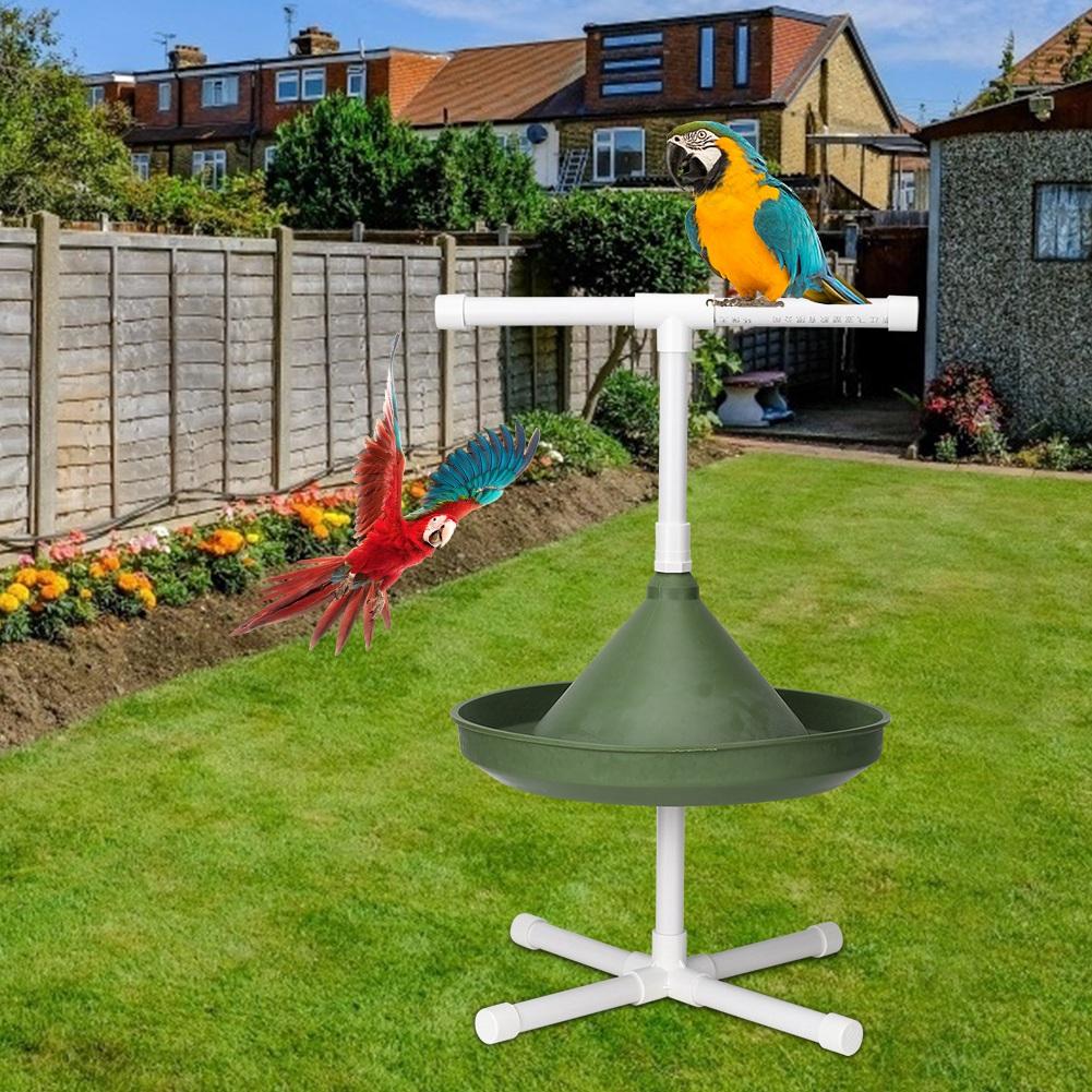 Multifunction Folding Bird Parrot Stand Bracket Feeding Bowl Shower Perch Toytype 1