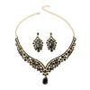 European & American Crown Necklace & Earrings Alloy Jewelry Set for Brides