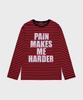 Saint Pain Strisciato Manica Lunga Rosso
