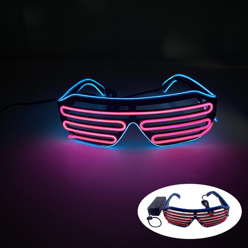 Festival Mixed Colors Glowing LED Glasses Fluorescence Party Supplies Light Up Glasses Men Women Christmas Eyewear Costume