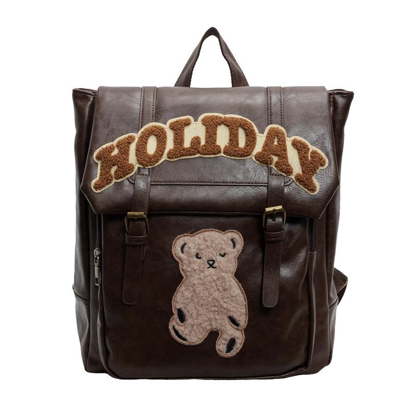 Backpack Women's Large Capacity 2025 New Casual Trend Retro Portable British Style Student School Bag Travel Backpack