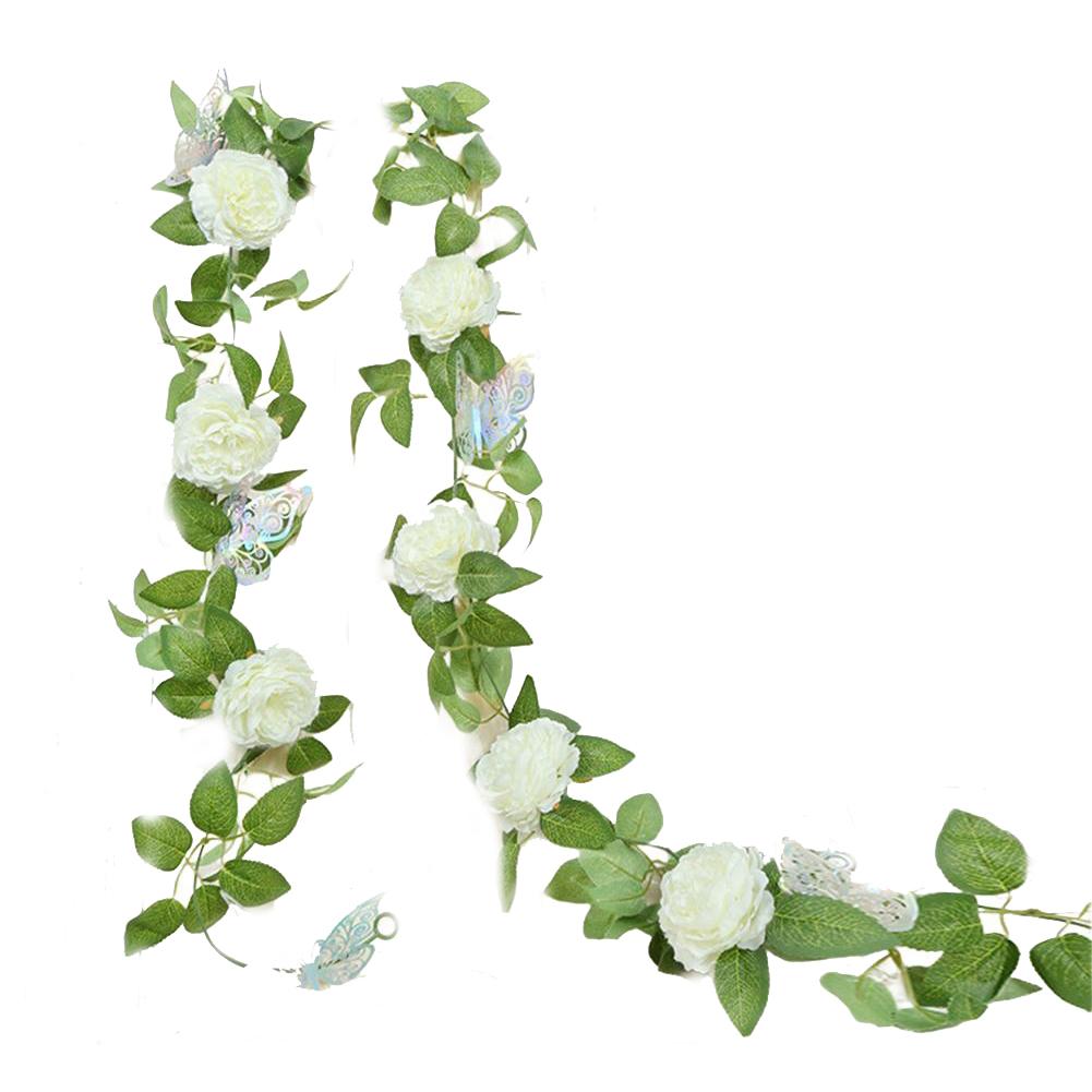 flower wreaths for decoration Artificial Rose Peony Garland Silk Flowers Garden Decor Easy To Install Elegant Floral Design