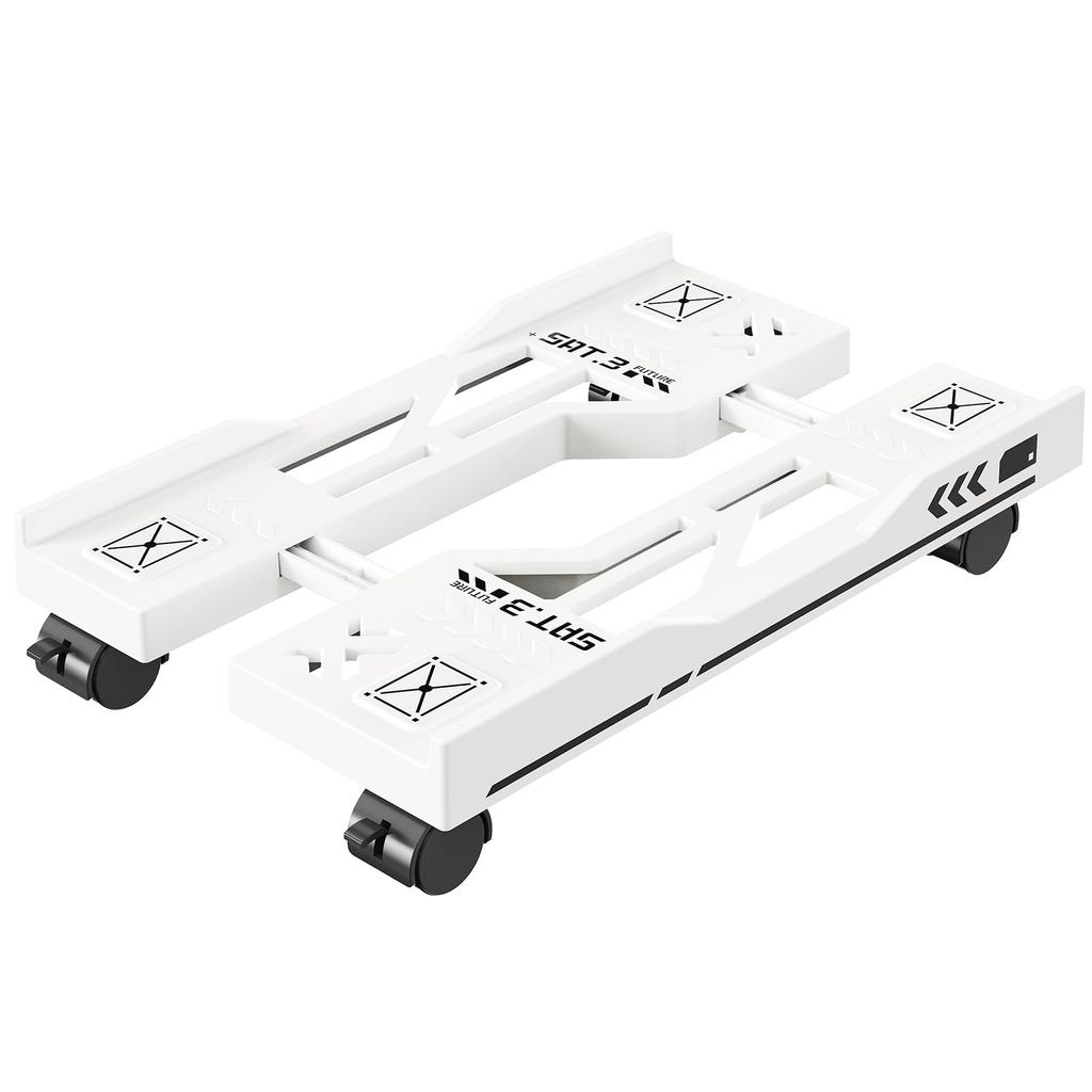 Adjustable Mobile CPU Stand, Ventilated Computer Tower Stand PC Tower Stand with 4 Caster Wheels Fits Most PC, Under Desk Holder