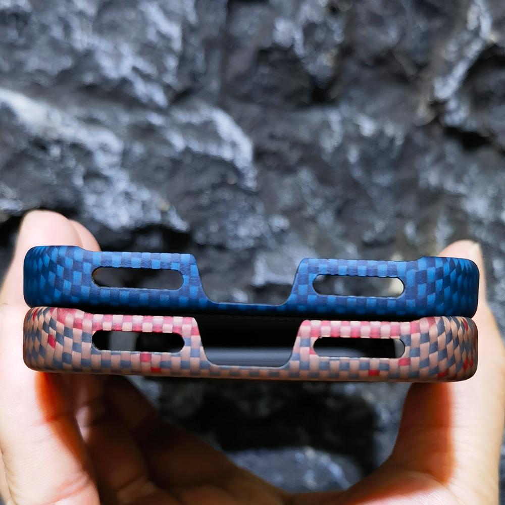 Magsafe Pouzdro na telefon z aramidového vlákna z uhlíkové tkaniny pro IPhone 17 Pro Max Magnetické magnety Bezdrátové nabíjení Skořepina Nárazuvzdorný Ochranný kryt