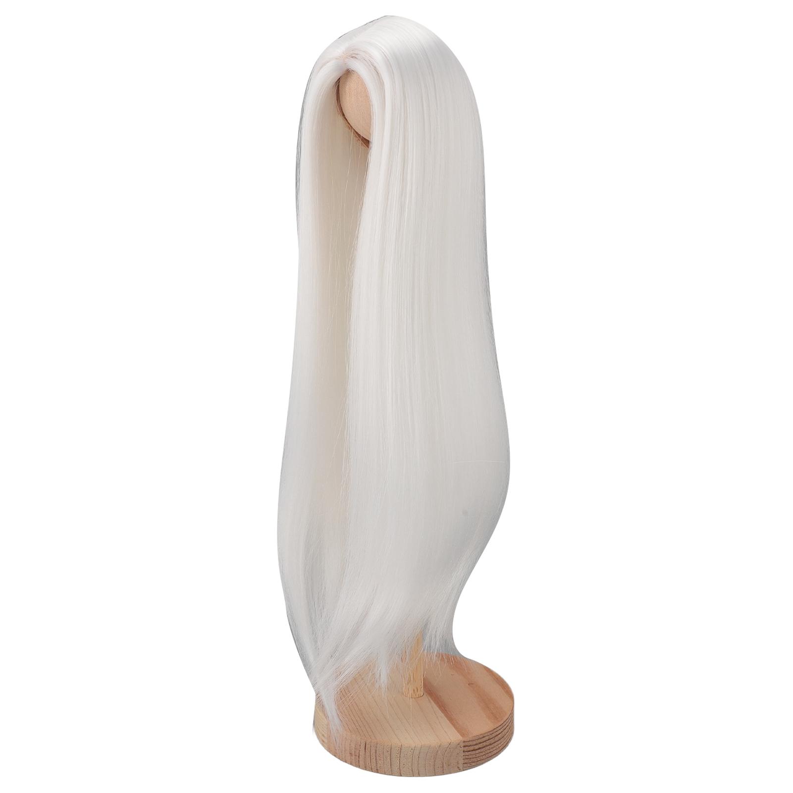 

14 париков для кукол ростом от 7 до 8 дюймов, парик для кукол из мягкого термостойкого шелка с шарнирным соединением, поддающийся стрижке белый