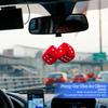 Dice Auto Rear Mirror Plush Dice Stuffed Toy Hanging Fuzzy Dice Auto Rear Mirror