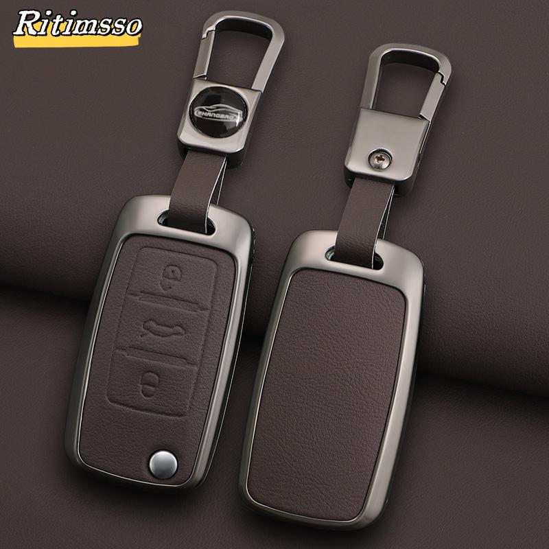 

Металлический чехол для ключей с 3 кнопками, брелок для VW Volkswagen MK4 Bora Golf 4 5 6 Jetta Passat Polo Bora Touran Skoda Seat
