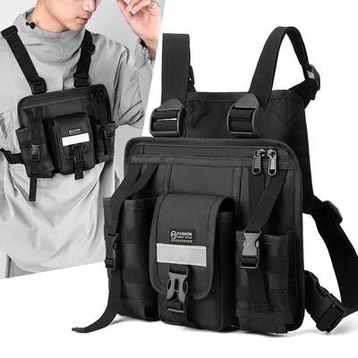 Men's Tactical Multi-Compartment Fashion Chest Bag and Workwear Vest Bag