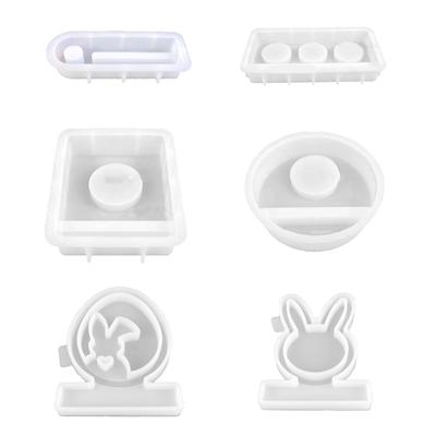 Decorative Candle Holders Making Silicone Mold Rabbit Shaped Candlestick Resin Mould Perfect for Crafting Enthusiasts