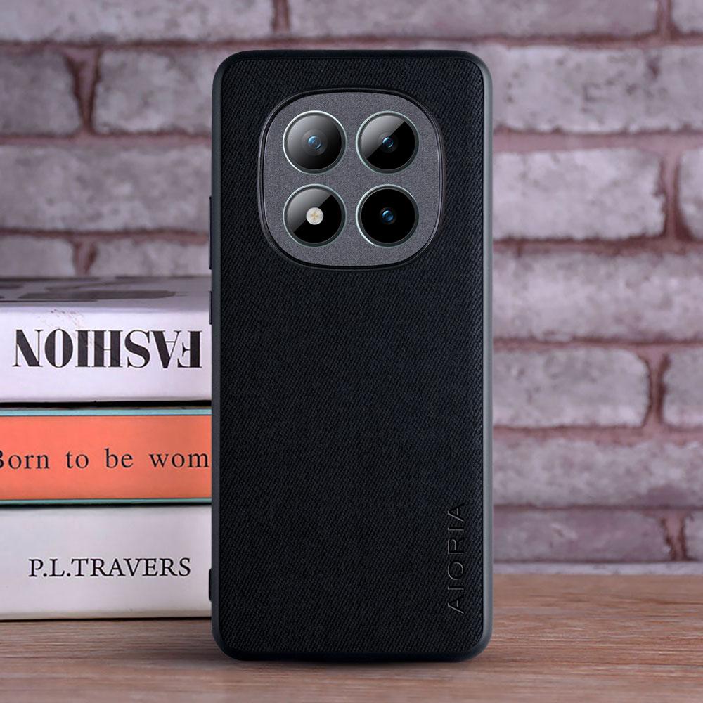 Custodia per Xiaomi Redmi Note 15 Pro Plus 4G 5G Pelle Tessile Moda Morbido TPU Duro PC Materiale 3 in 1 per Custodia Redmi Note 15