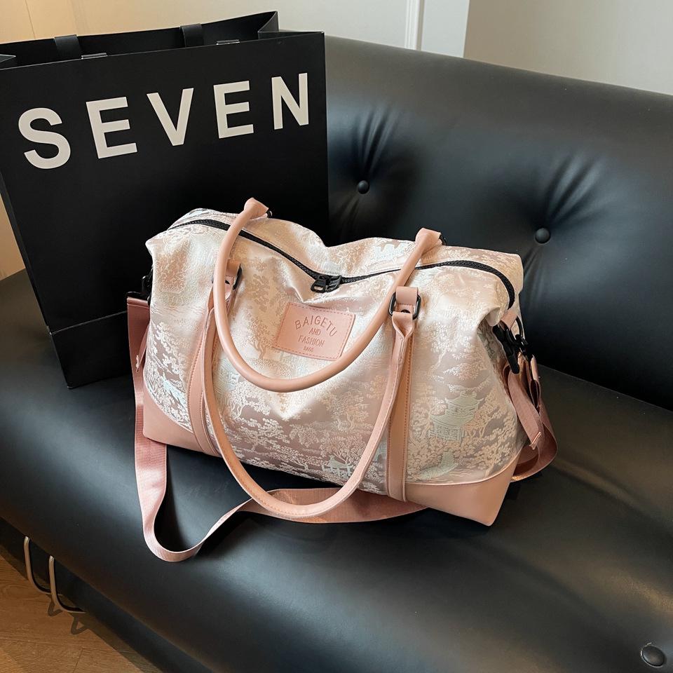 תיק נסיעות גדול בסגנון סיני: הפרדה רטוב/יבש, תיק צד קל משקל ותיק כושר