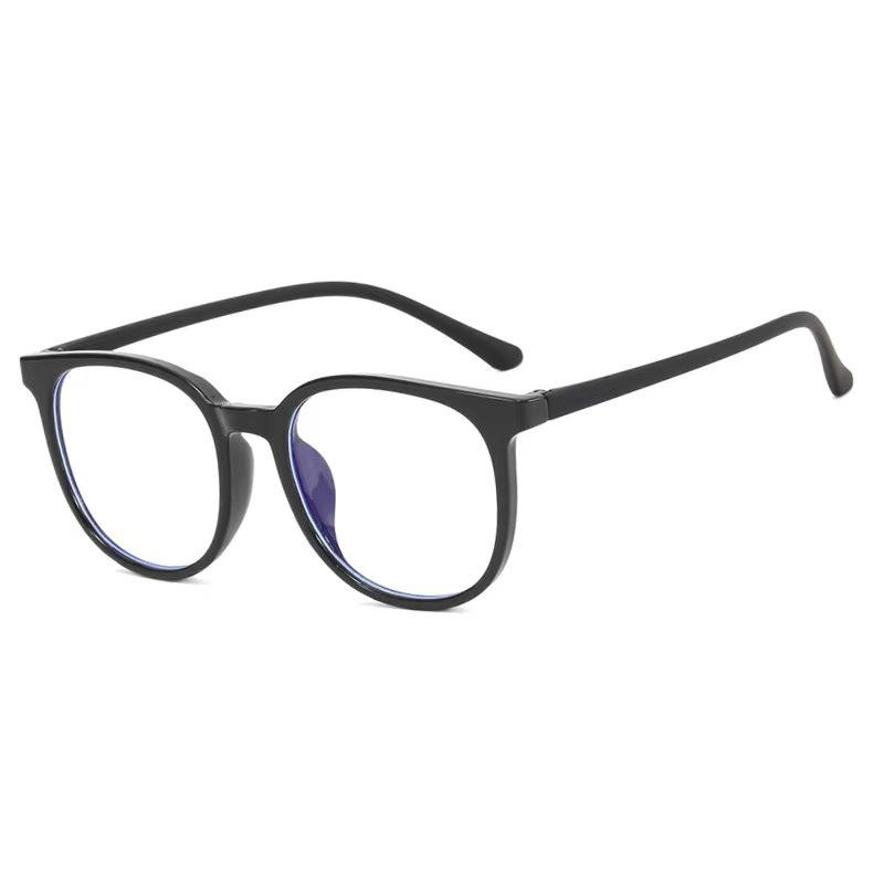 Anti-Blue Glasses Myopia Finished Large Frame Plain Black Frame Frame With Degree Glasses Frame Flat Mirror