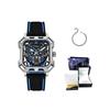 Dulunwe Space Mecha Collection Automatic Mechanical Movement Silicone Strap Watch Men's Watches Black Dial Dw6029