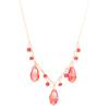 Halloween Red Crystal Water Drop Beaded Pendant Necklace, Fashionable Temperament Versatile Small Luxury Women's Necklace