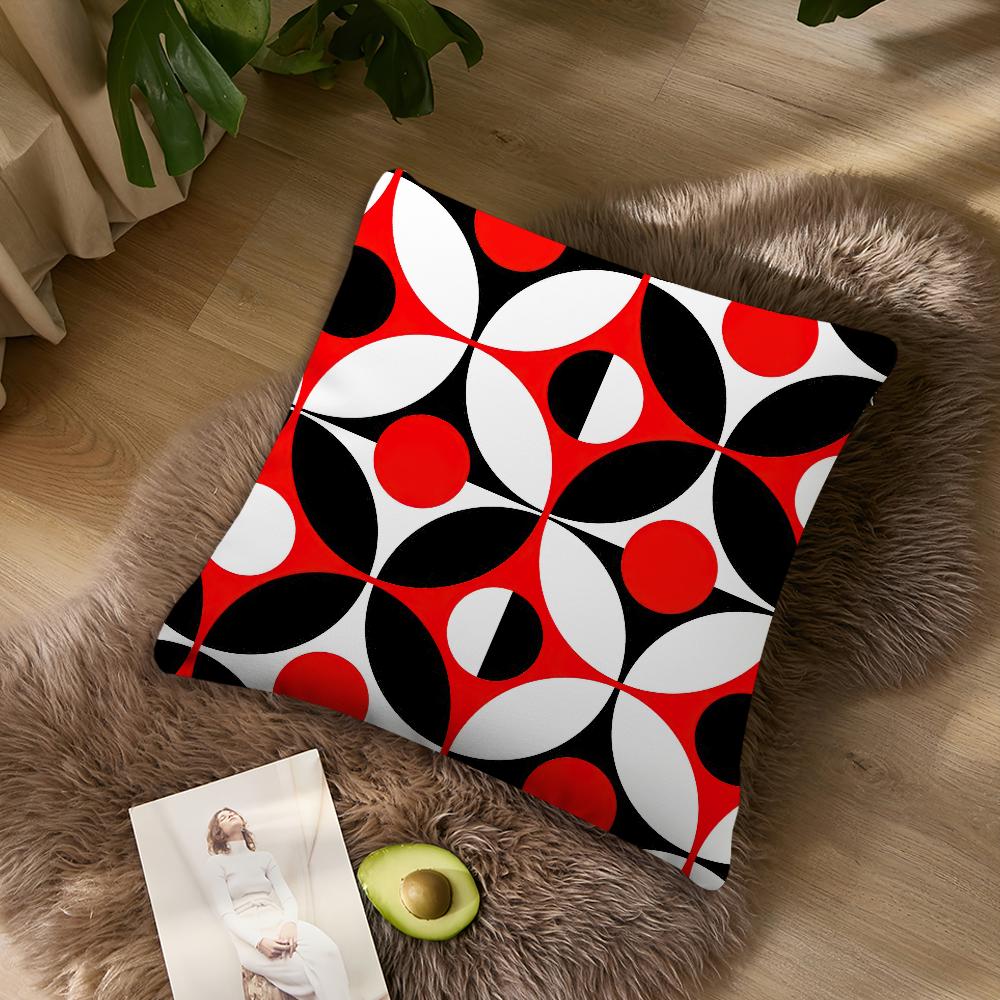 Colorful Abstract Geometric pattern Pillow Case Living Room Accent Couch Back Support Square Lounge Restful Nap Companion ?