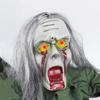 Halloween Animatronic Kriechende Figur Display mit Geräuschaktivierter Aktion, Rotes Licht Gesicht und Boden-Schreck-Styling für Veranda